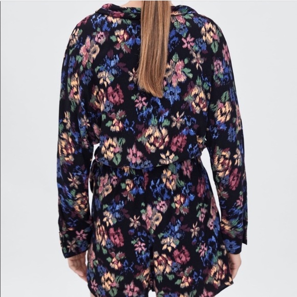 Zara TRF Collection Floral Romper - Picture 2 of 8